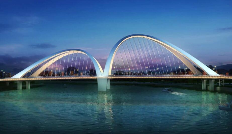 三江口大橋主橋順利合龍